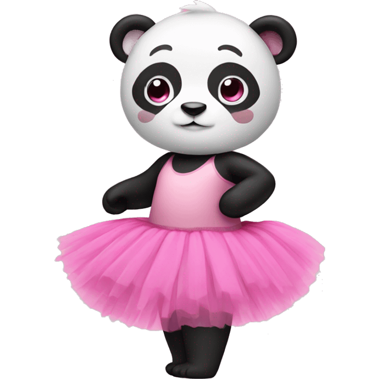 Pink panda in tutu  emoji