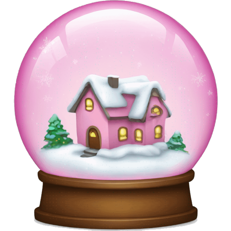 Pink snowglobe emoji