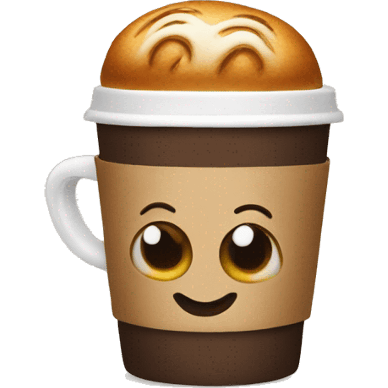 coffee with bun  emoji