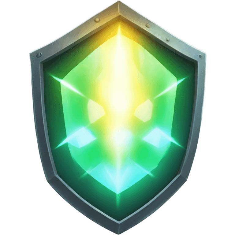 A glowing, hexagonal energy shield surrounds you, blocking incoming attacks. emoji