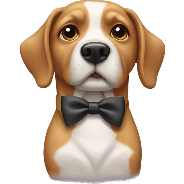 Dog with bow tie emoji