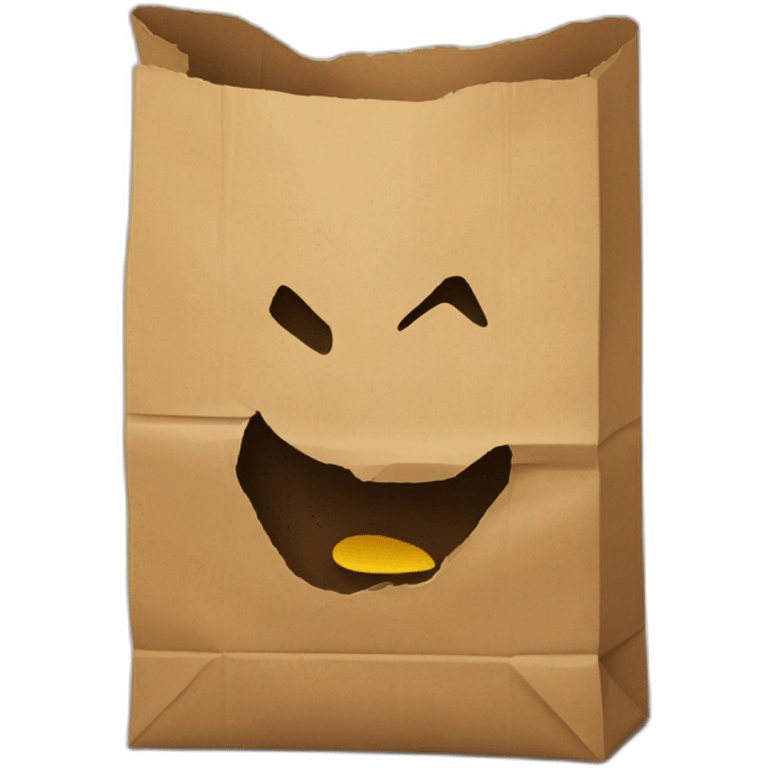 Torn paper bag emoji