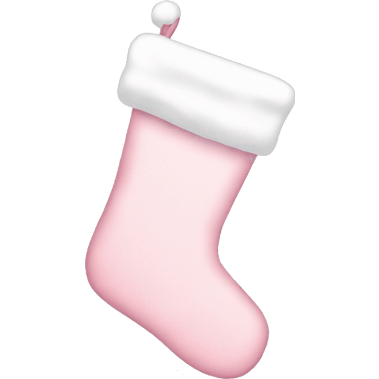 Three light pink Christmas stockings  emoji