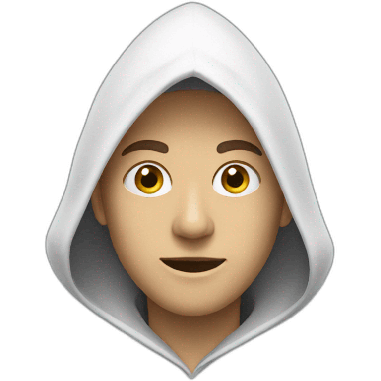 White big pointy hood emoji