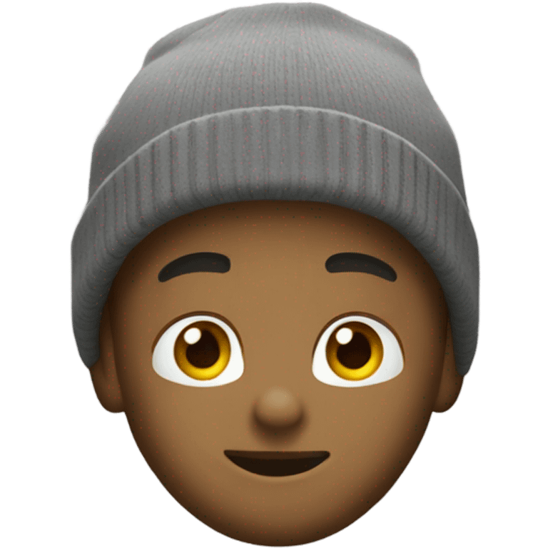 Me with a grey carhartt beanie on emoji