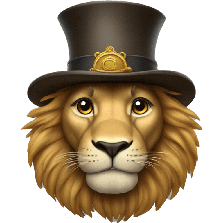 Lion with tophat  emoji