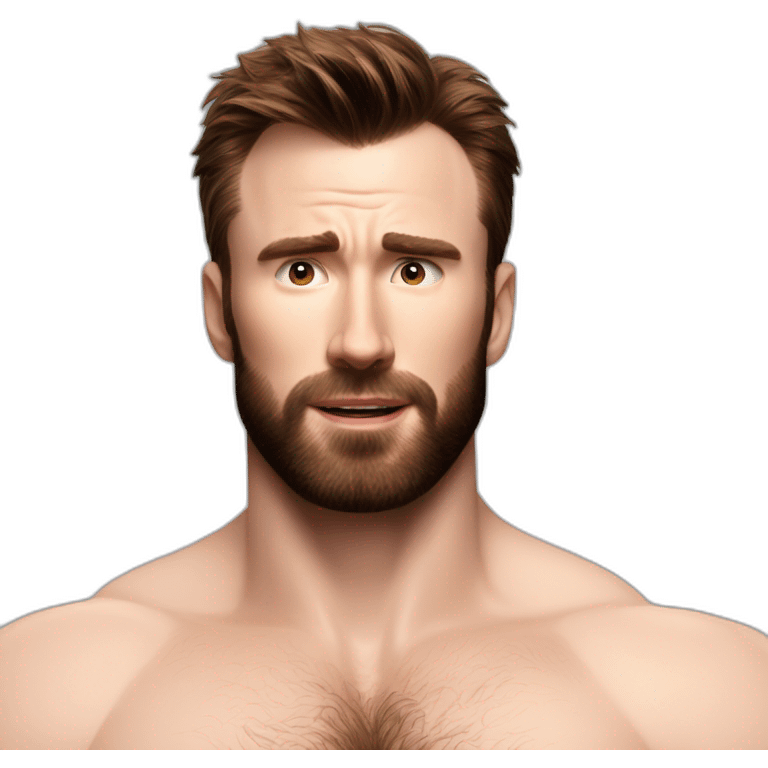 Chris evans shirtless hairy chest emoji