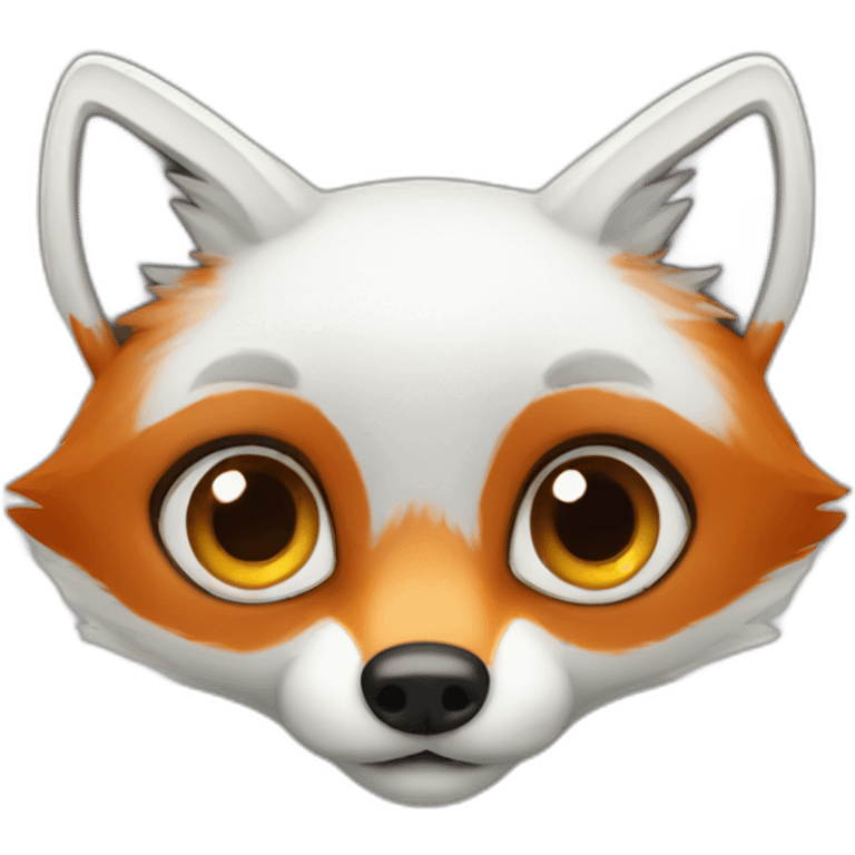 fox big eyes from above emoji