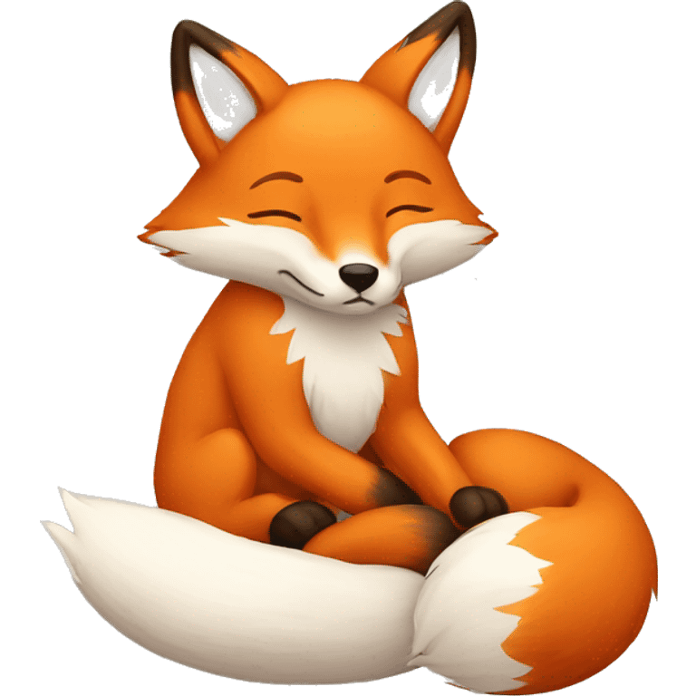 fox sleeping emoji