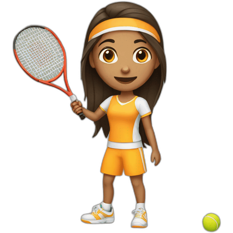 indian teenager playing tennis female emoji