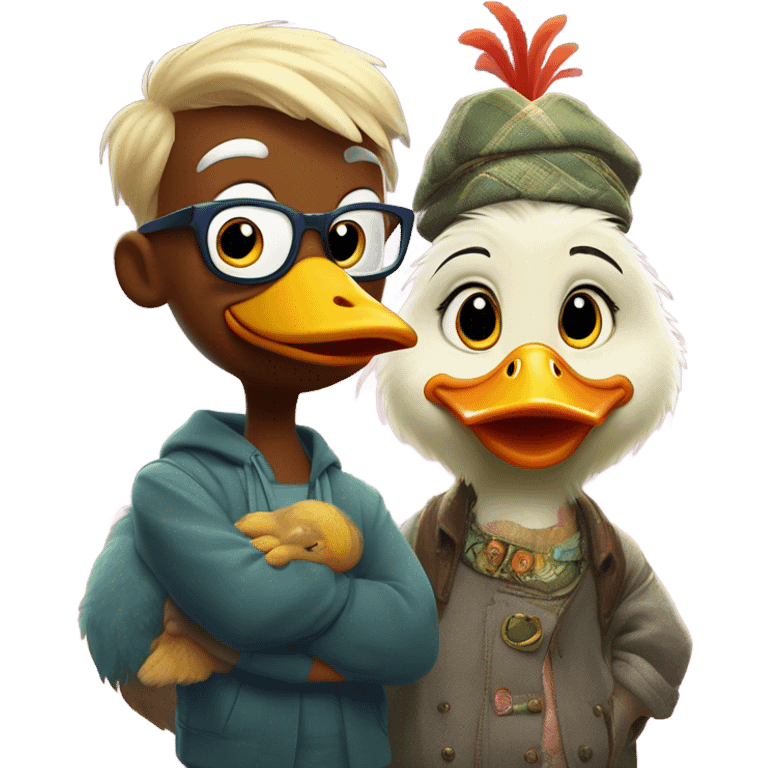 chicken little and abby mallard  emoji