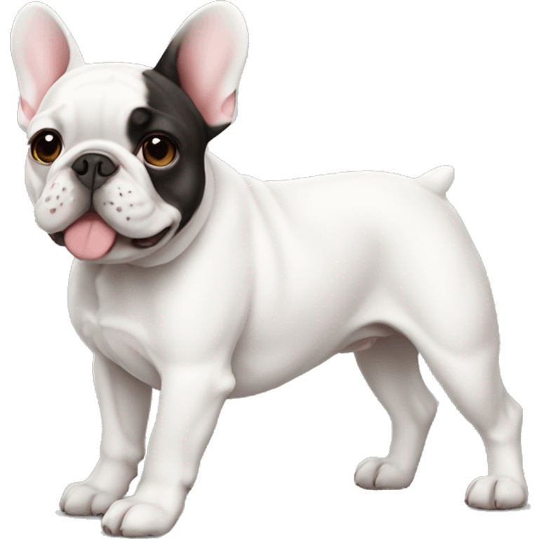 a french bulldog medium white  emoji