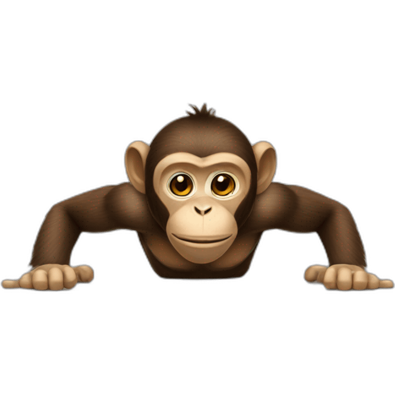 Monkey doing push up emoji