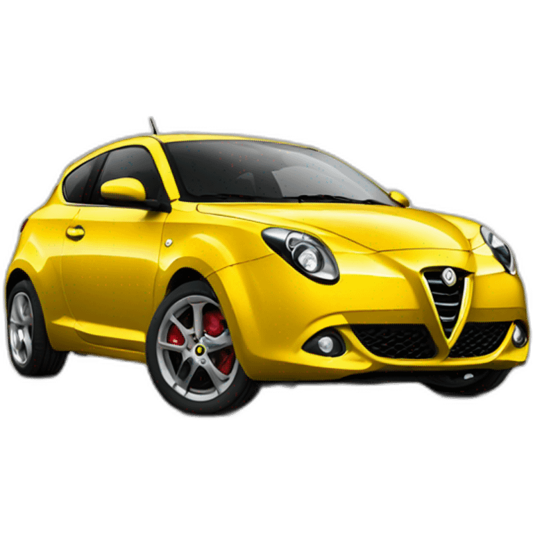 Yellow Alfa Romeo mito fast emoji