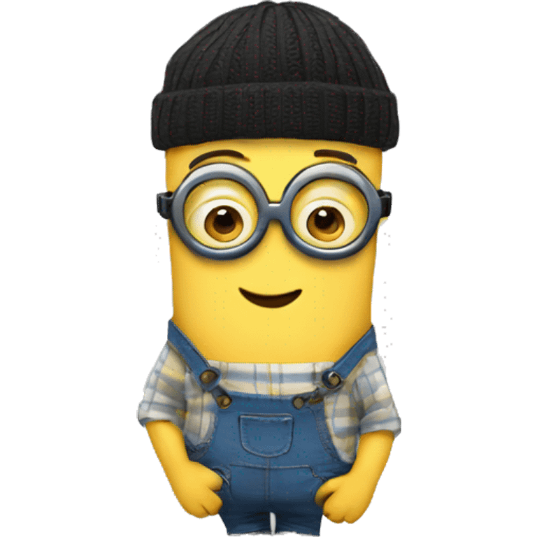 Minion with braces and glasses emoji