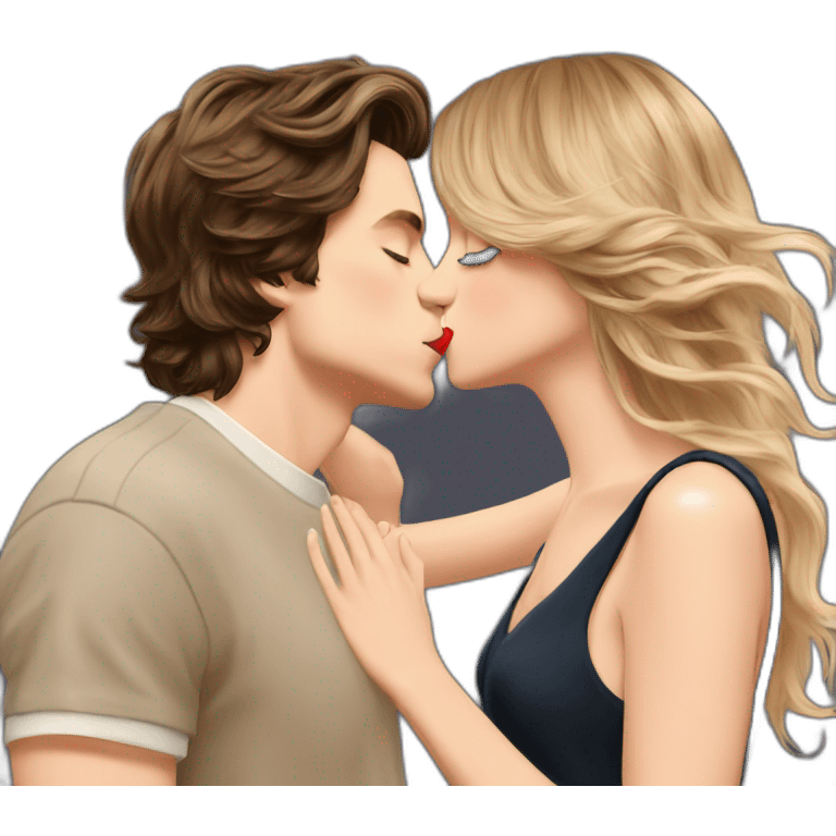 Harry styles kissing with taylor swift emoji