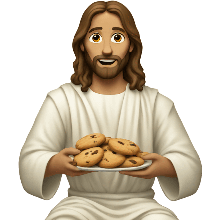 Jesus eating cookies  emoji