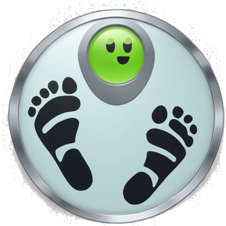 bathroom scale with footprint emoji