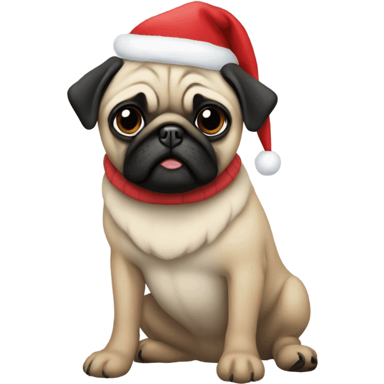 Pug Christmas  emoji