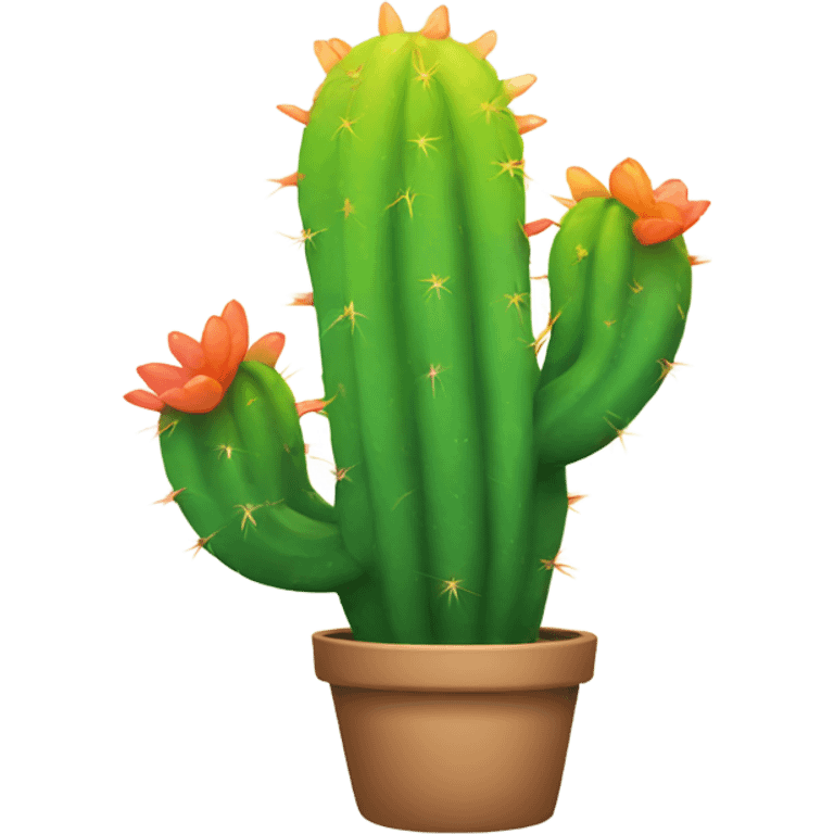 Rainbow cactus emoji