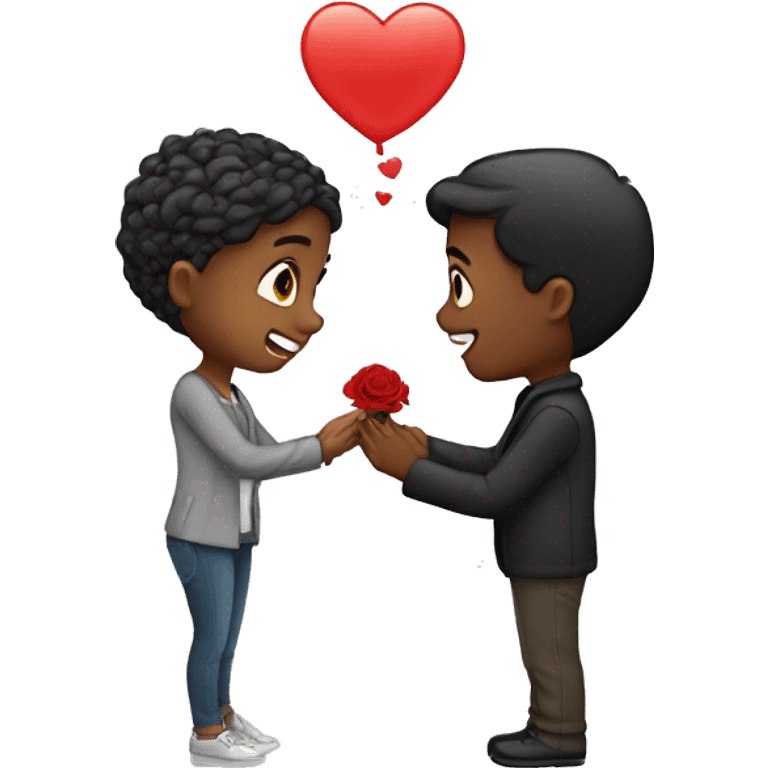 Boy propose to girl emoji