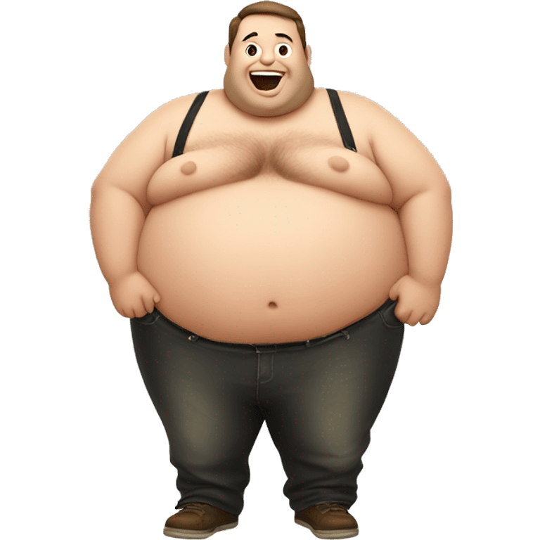 fat guy with beer belly emoji