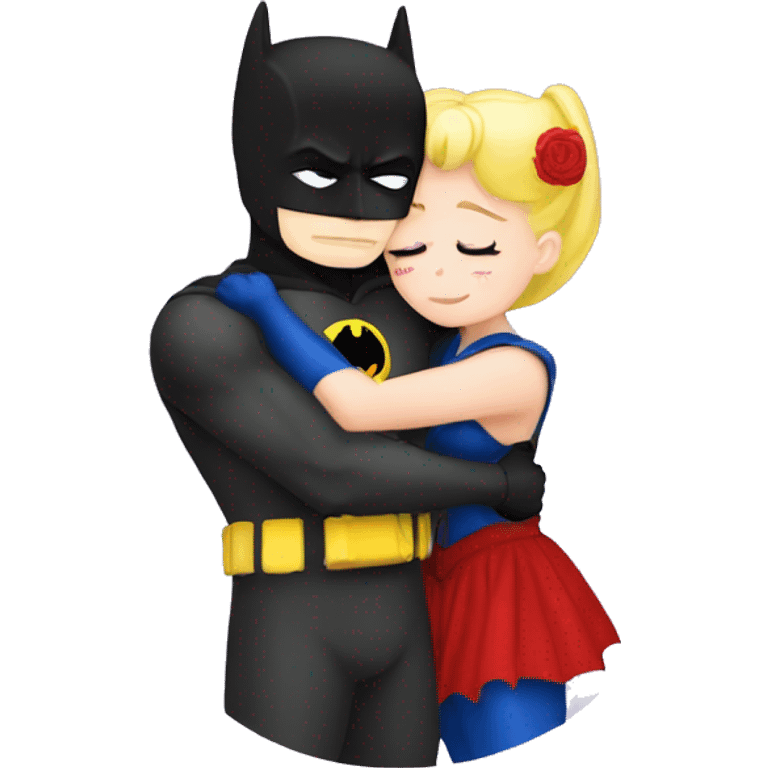 Batman hugs Sailor Moon  emoji