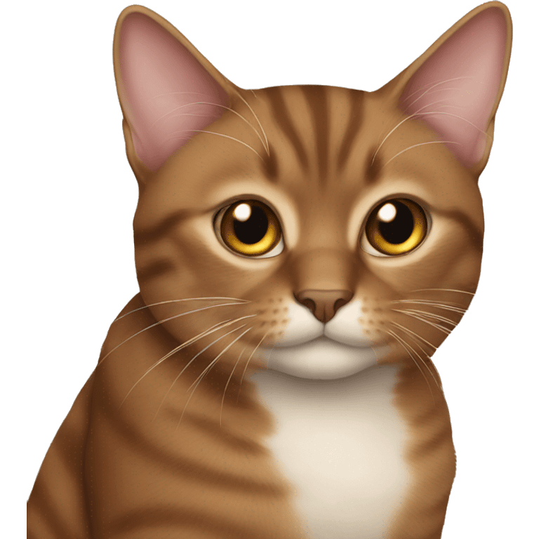 close up of brown cat emoji