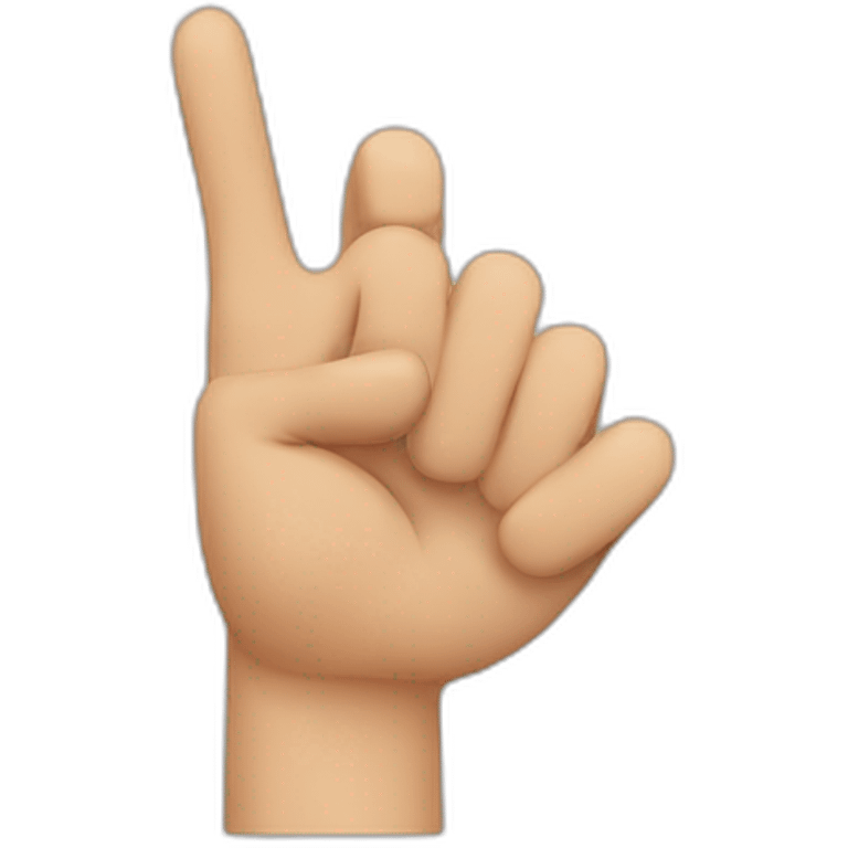 A hend with two closing finger one is thumb finger and second is middle finger emoji