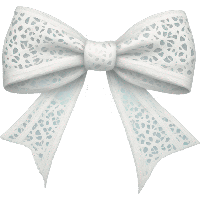 white lace bow emoji