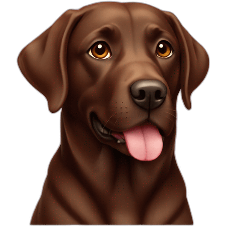 Labrador chocolat  emoji