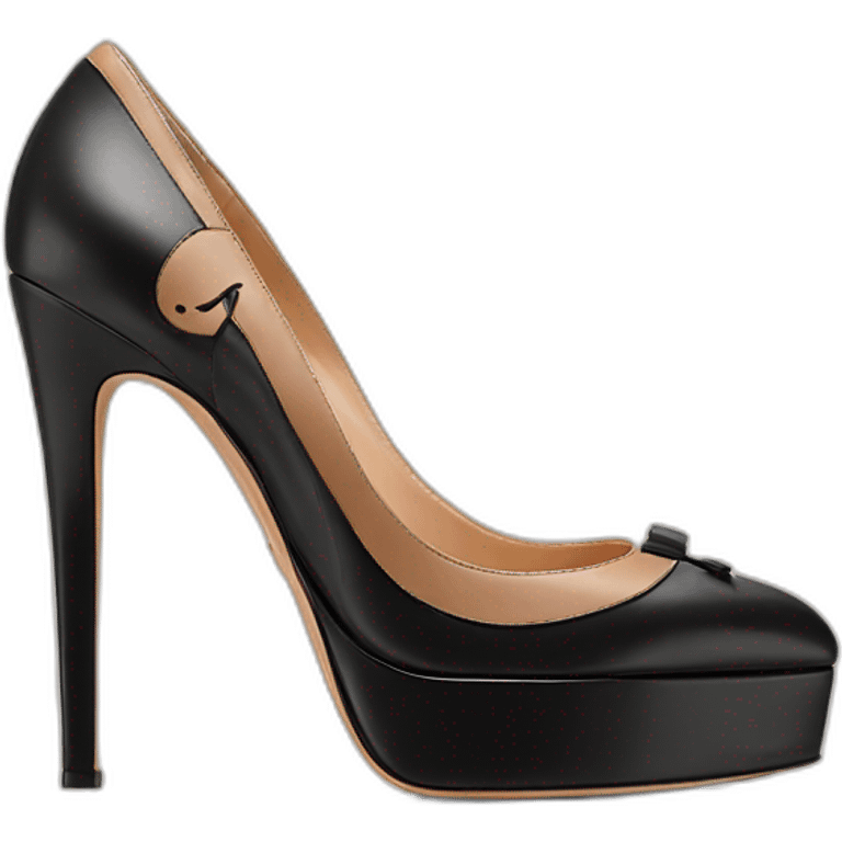 Black VALENTINO Tan-go PLATFORM PUMP emoji