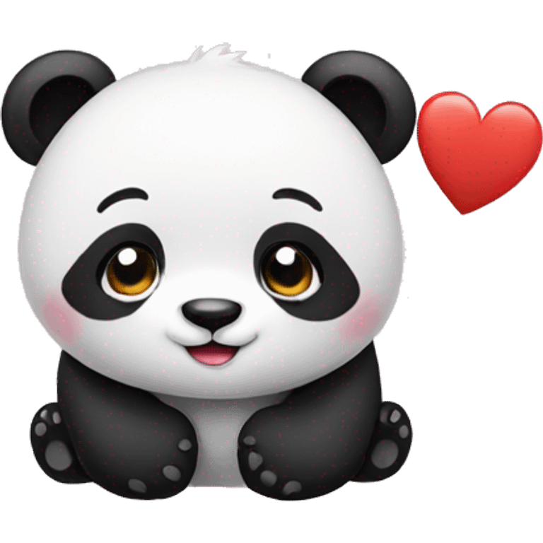 panda bear love emoji