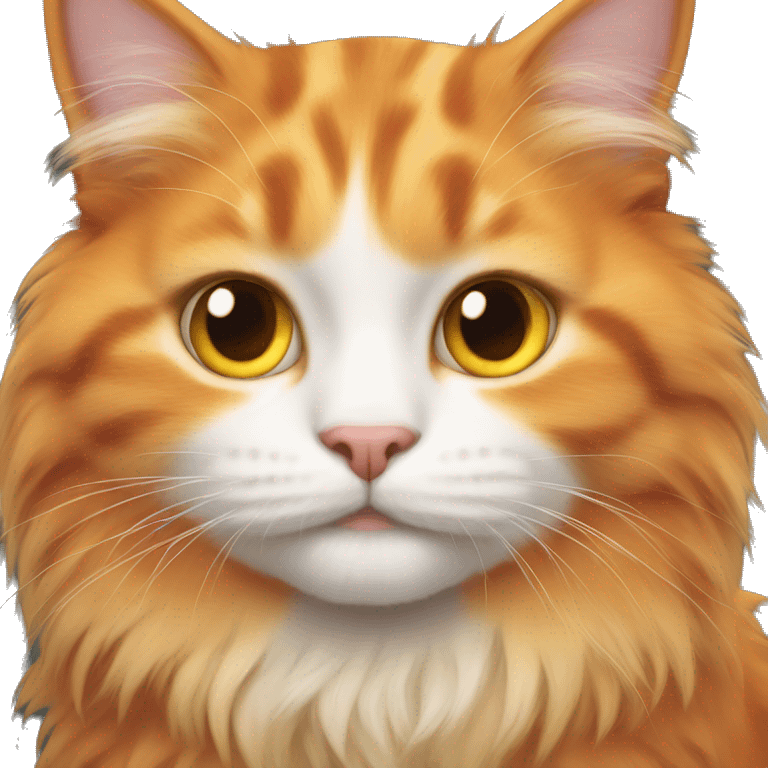 Orange fluffy cat emoji