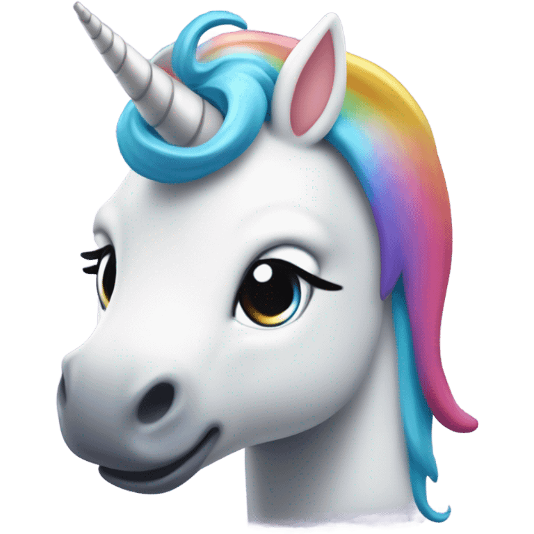 Delfín con cara de unicornio emoji