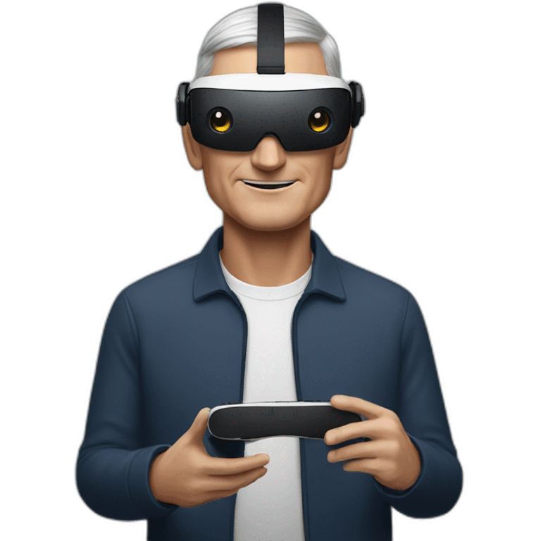 tim cook with VR emoji