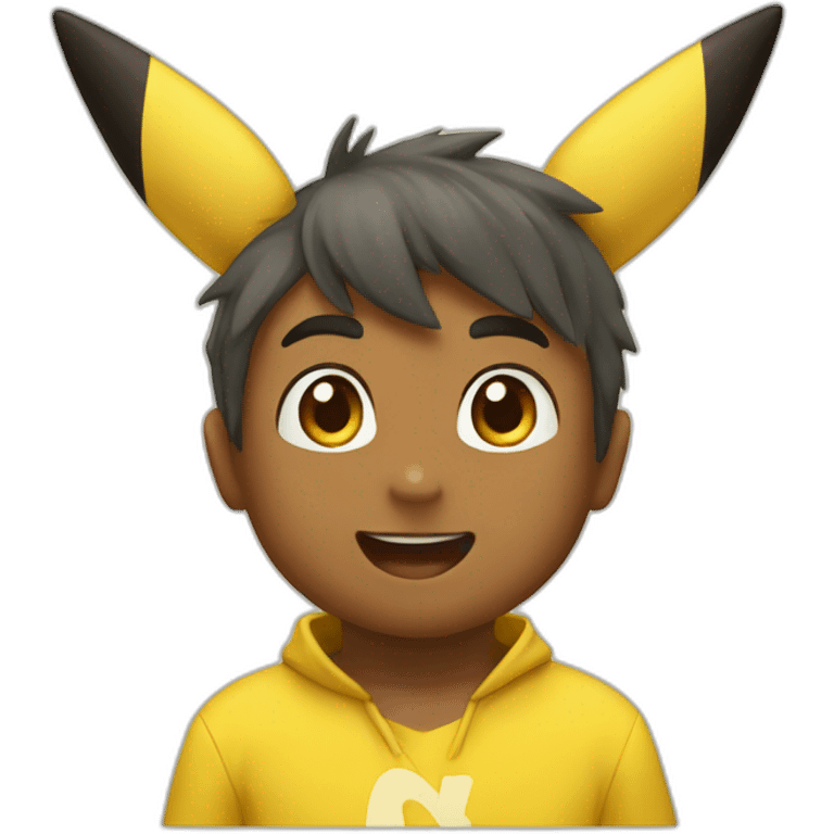 Pikachu en humain emoji