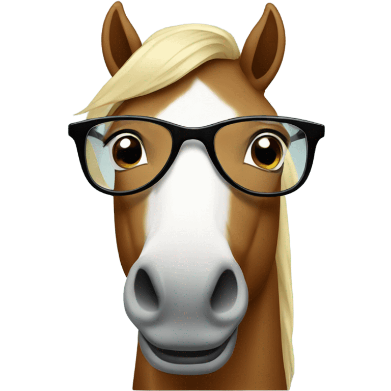 horse with glasses emoji