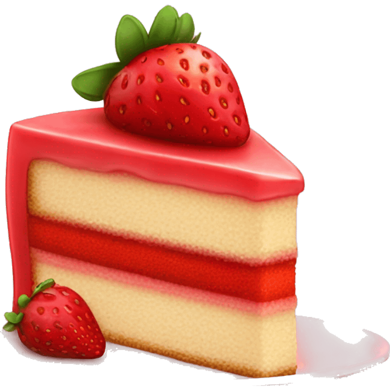 Strawberry cake slice emoji