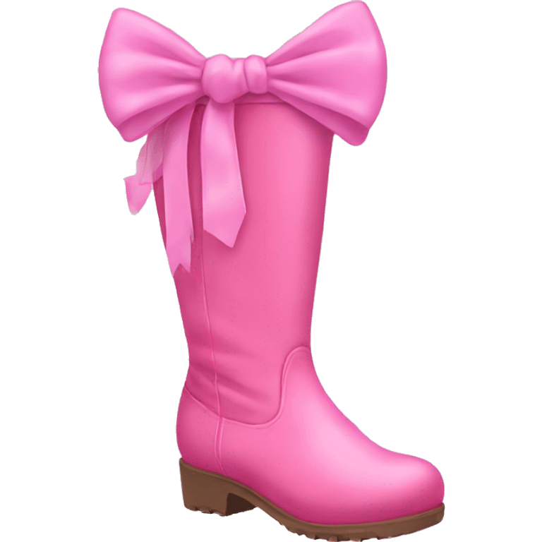 pink boots with pink bows  emoji