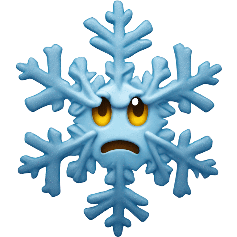 A snowflake with a face ￼ emoji