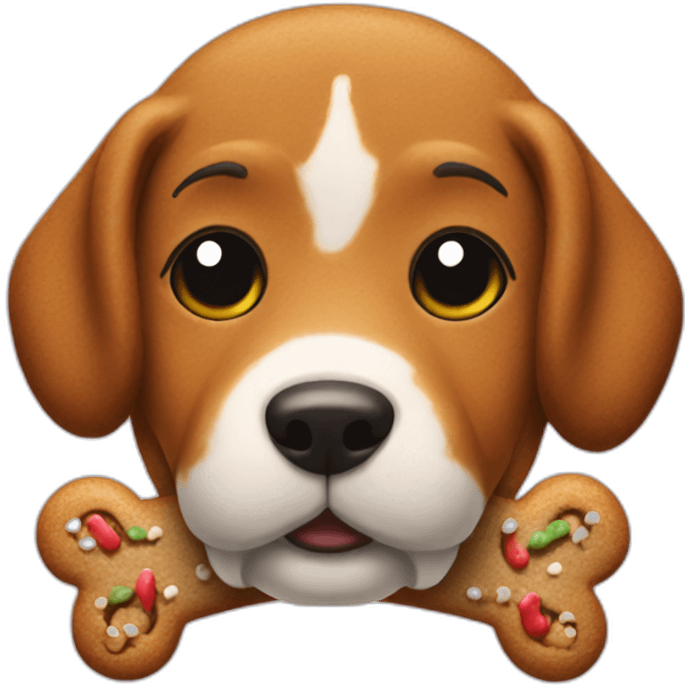 dog gingerbread cookie emoji