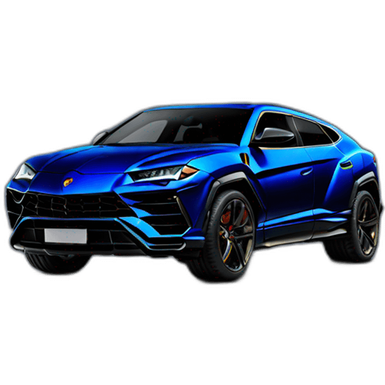 lamborghini urus in dark blue emoji