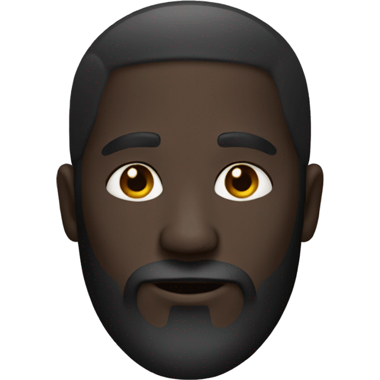 man with black skin and beard emoji