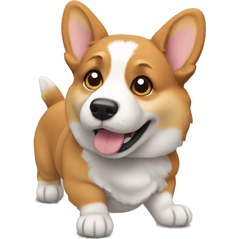 Clinging corgi emoji