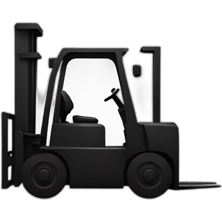 black monochrome forklift icon emoji