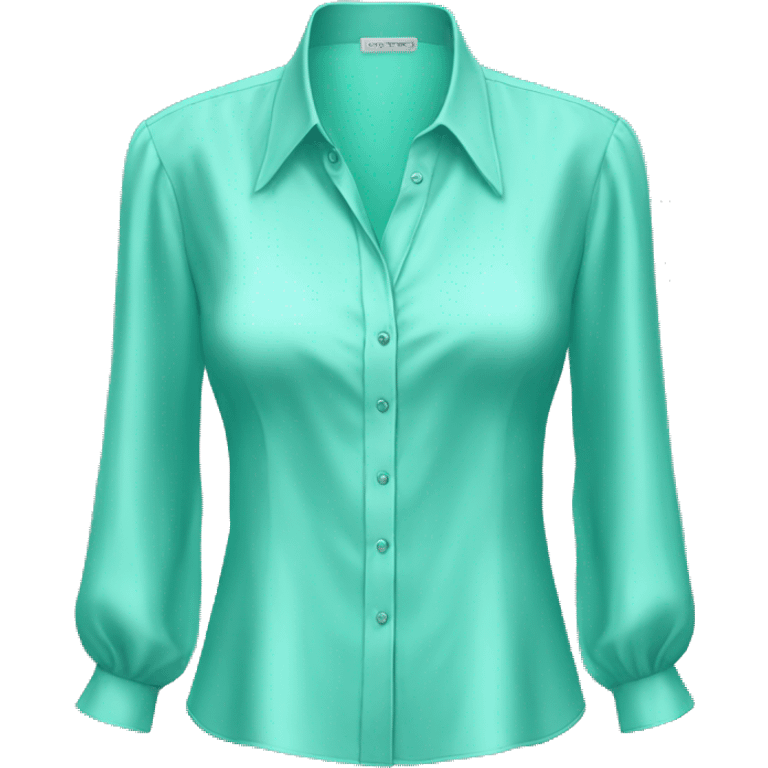 Realistic isolated tiffany blue blouse. emoji