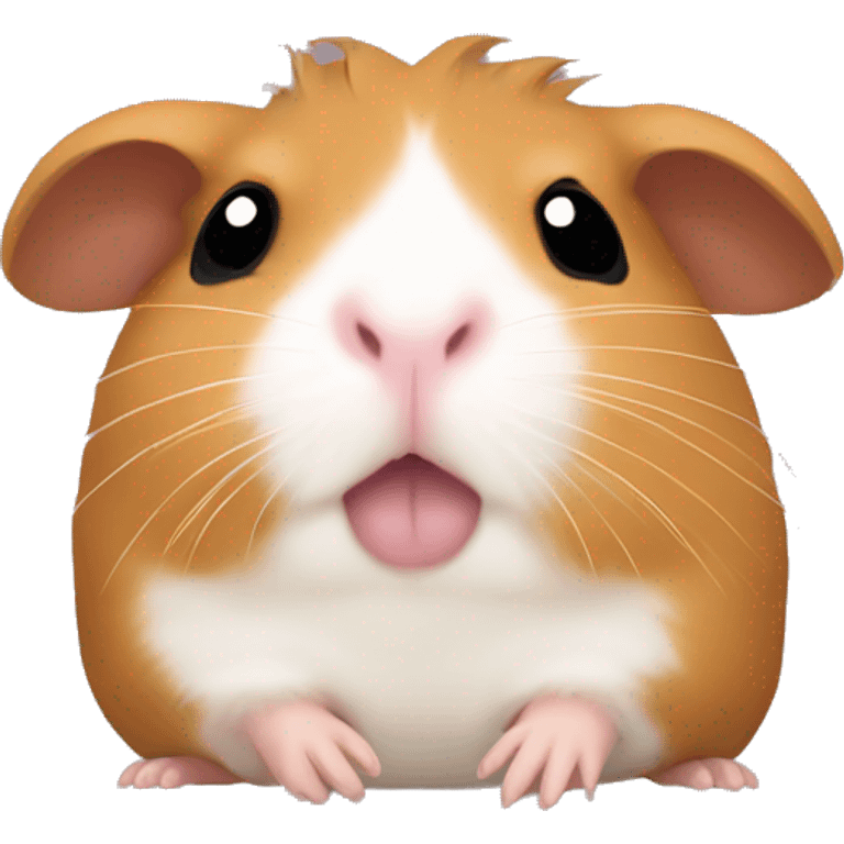 teehee guinea pig with hand over mouth 🤭  emoji