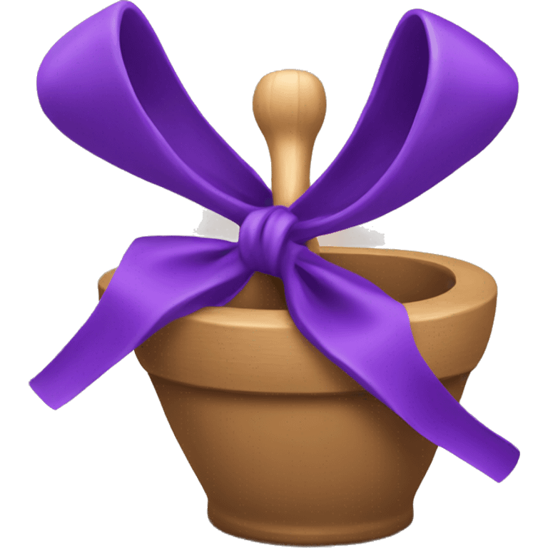 Pestle purple bow emoji