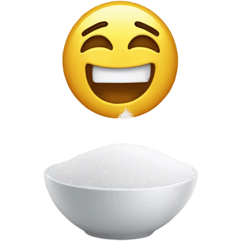 happy with a line of salt emoji